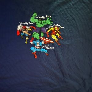 Authentic Pottery Barn Marvel Comic Queen Quilt with two Matching Pillow cases.